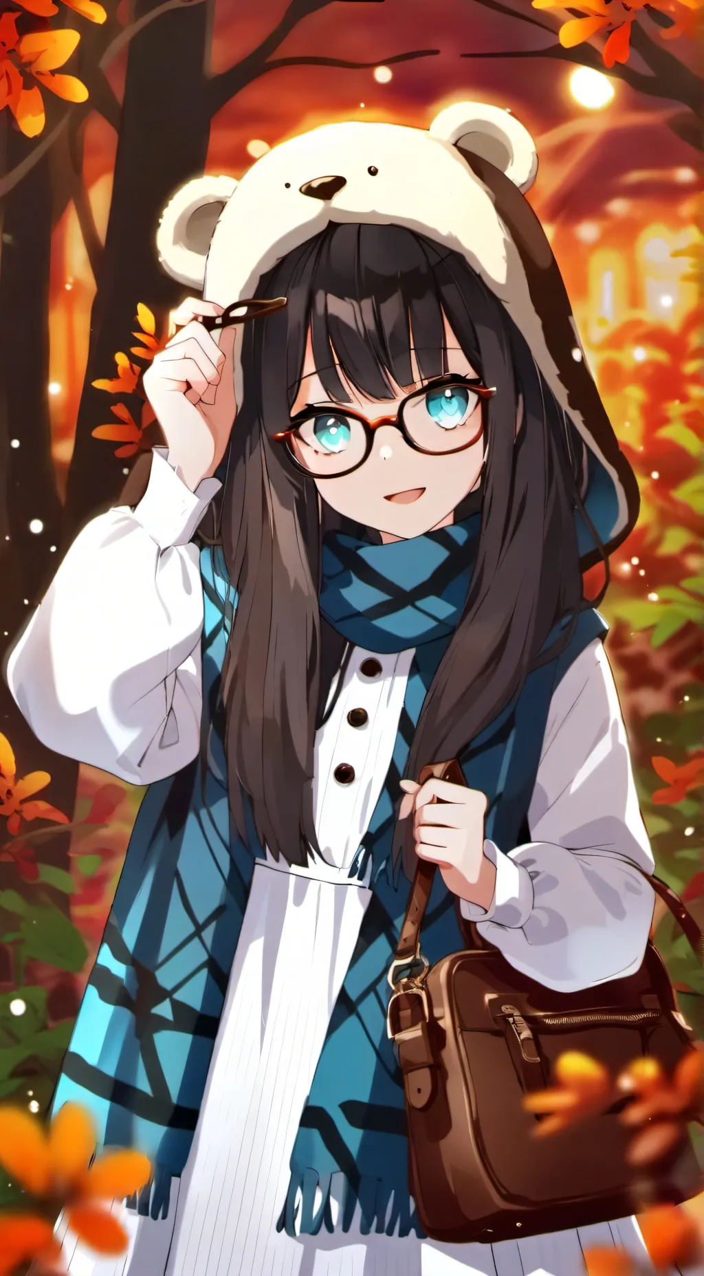 ai character: roby polar bear background