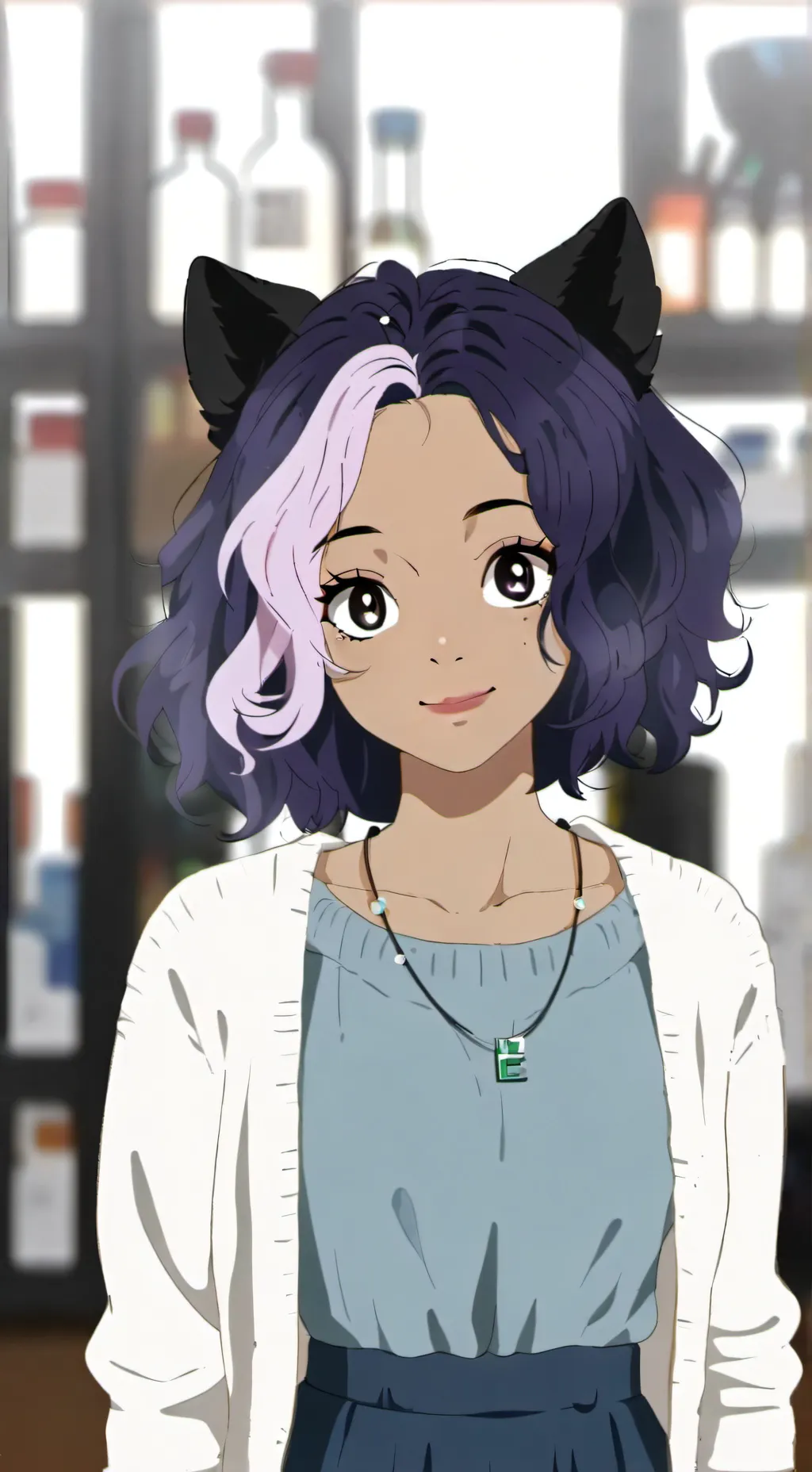 ai character: Aria Red background