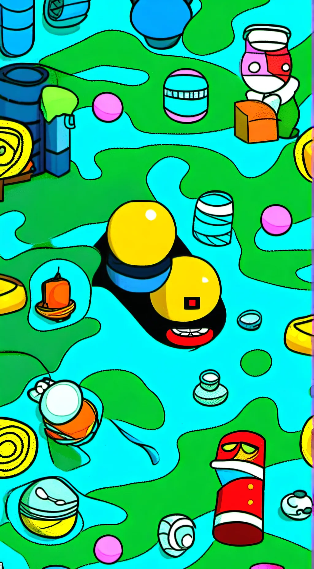 ai character: Sprunki But chaos background