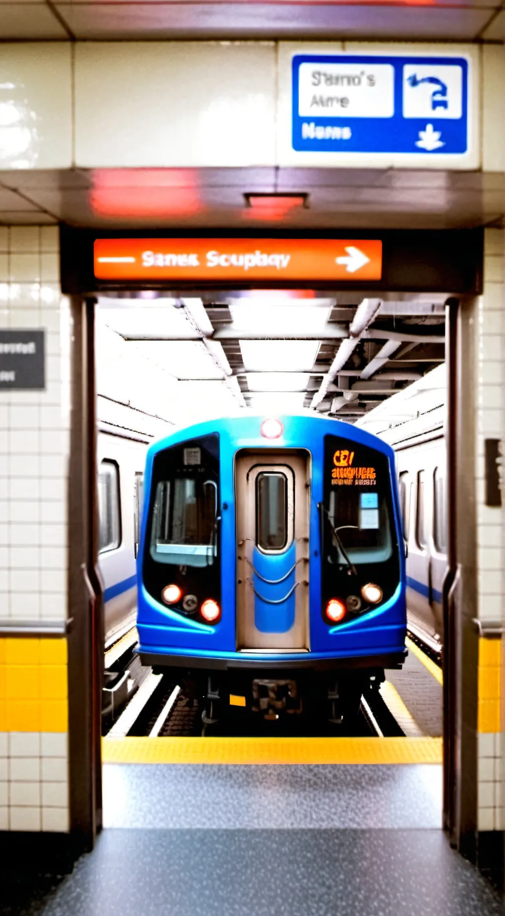 ai character: M train Via W line background