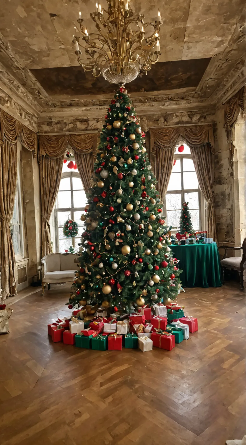 ai character: MaraudersChristmas background