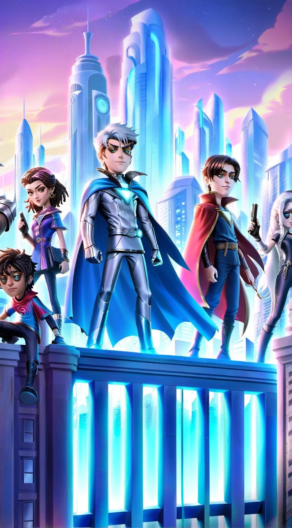 ai character: Teen titans  background