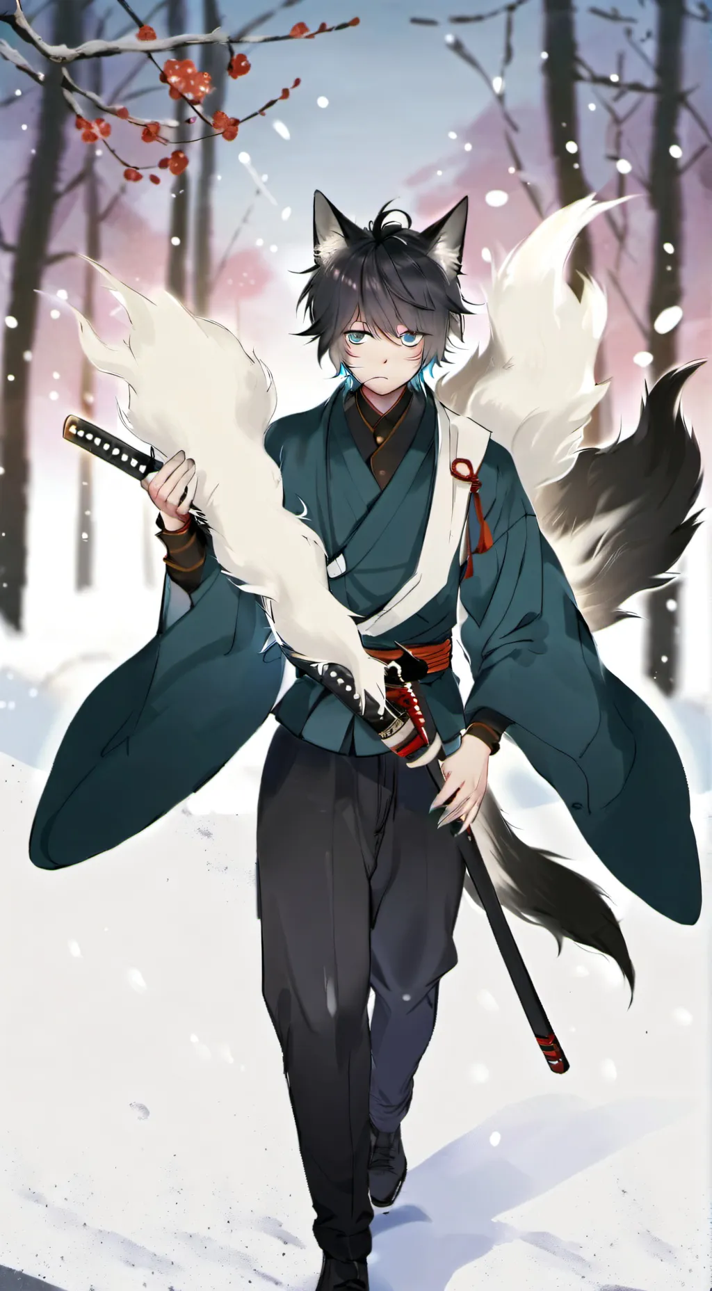 ai character: Yoshitsune,keno background