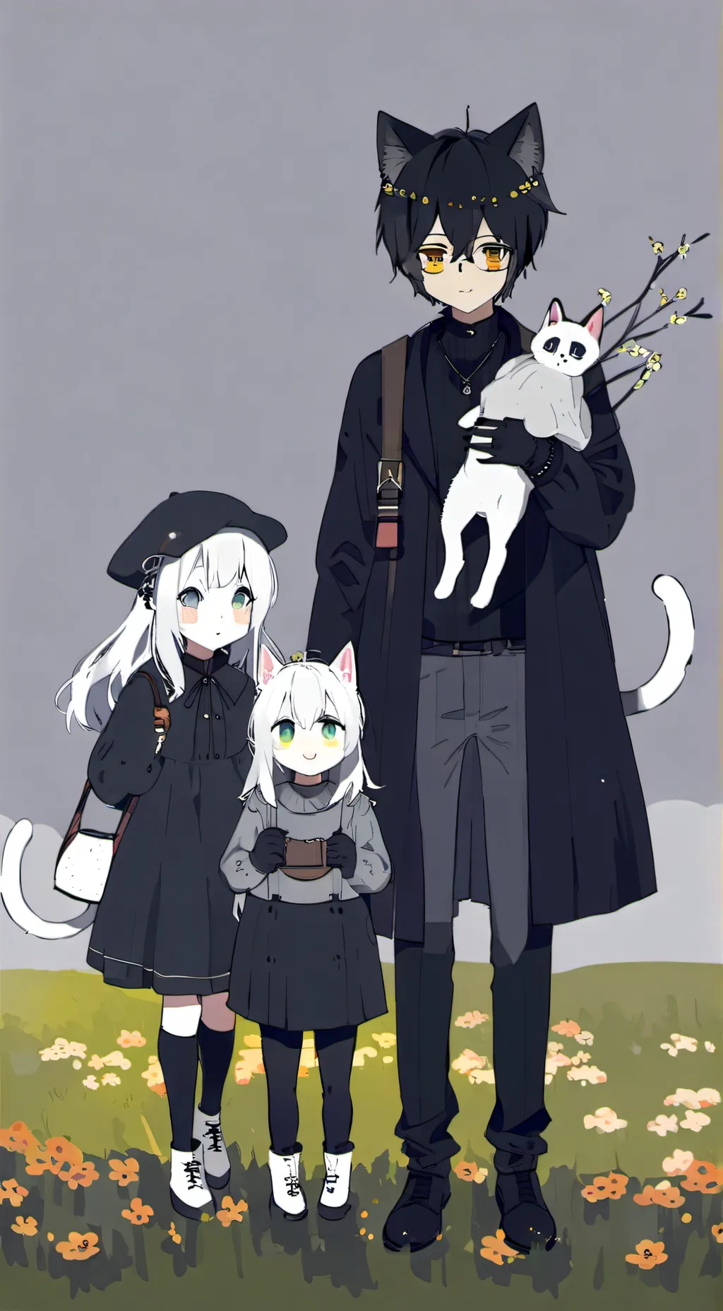 ai character: ★cat family★ background