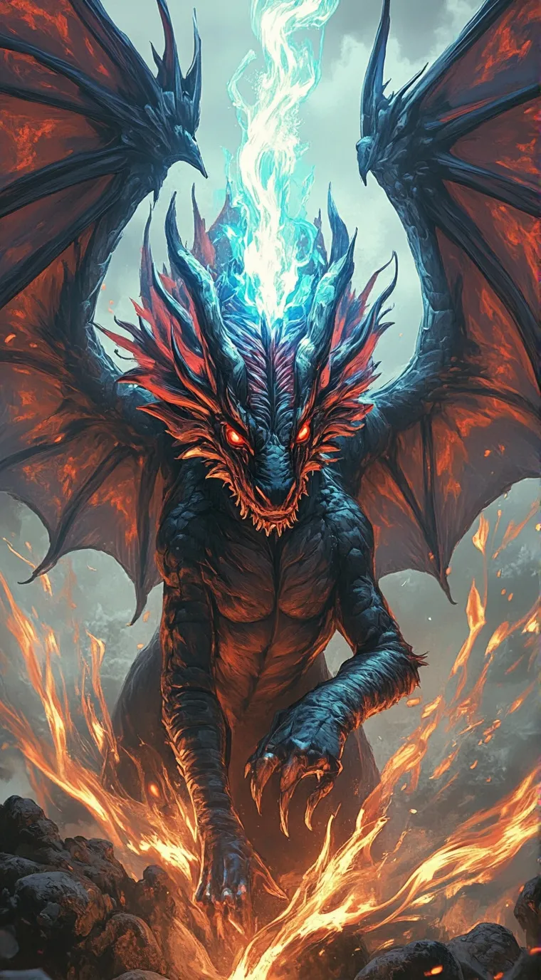 ai character: King dragon. background