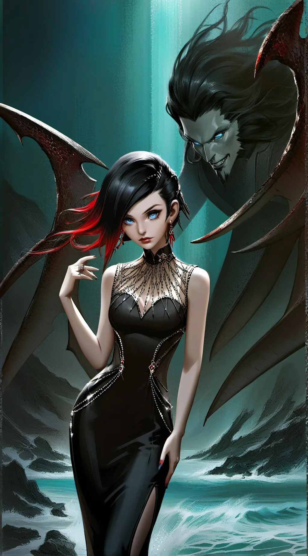 ai character: Luna  background