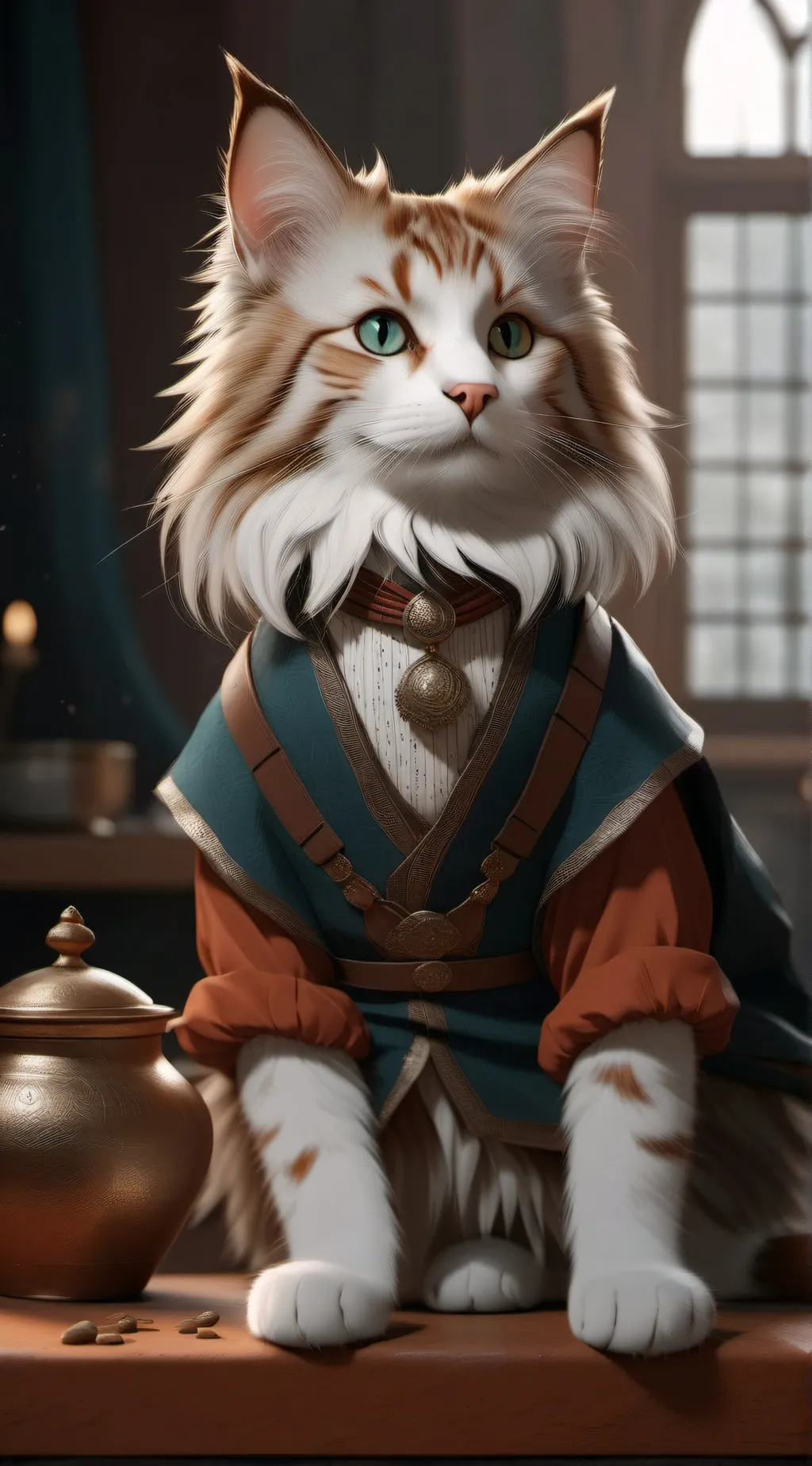 ai character: Cat background