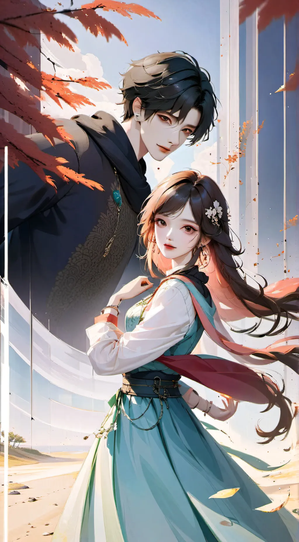 ai character: axel y camila background