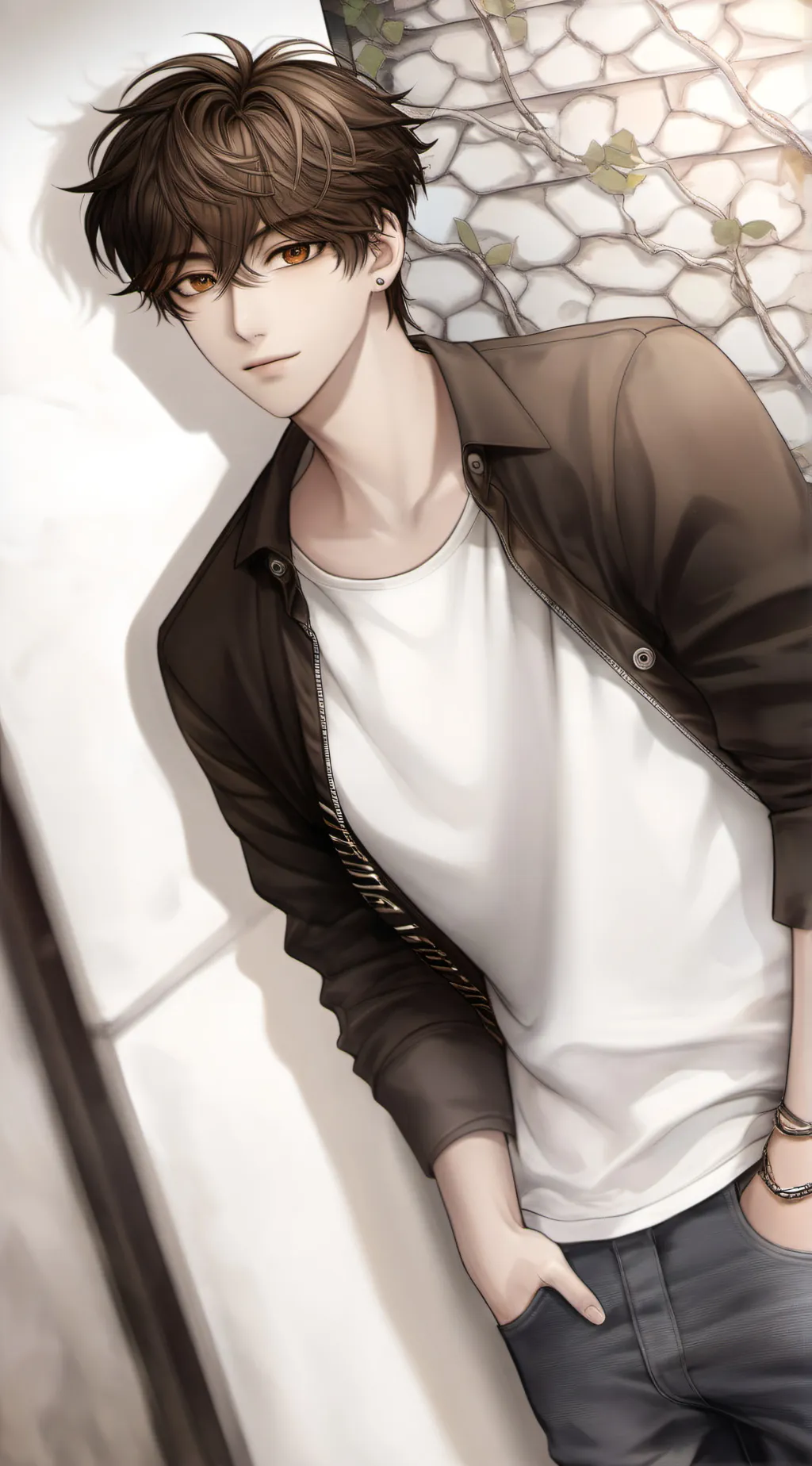 ai character: Charming Jester in background