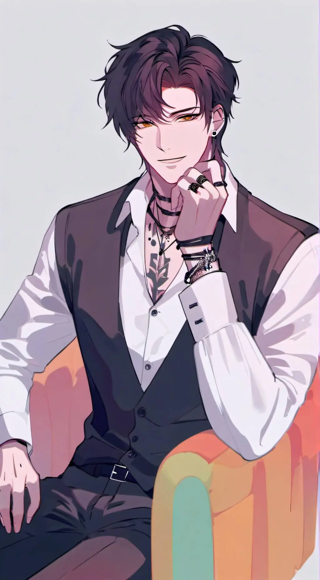 ai character: •Enzo💜 background