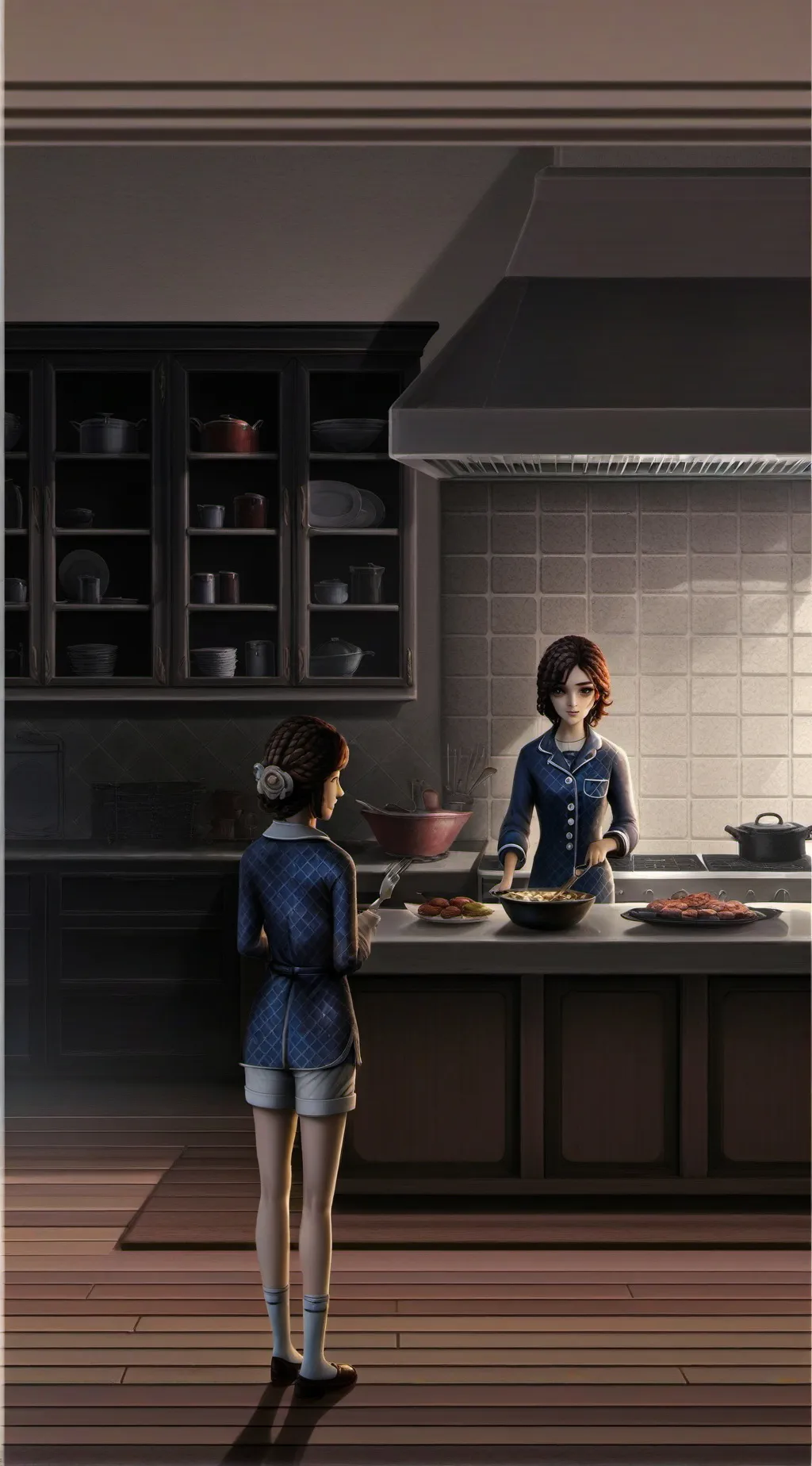 ai character: ur daughter  background