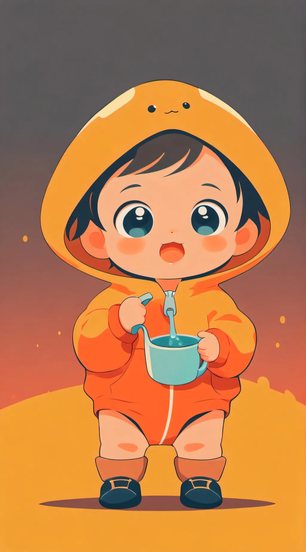 ai character: pee baby background