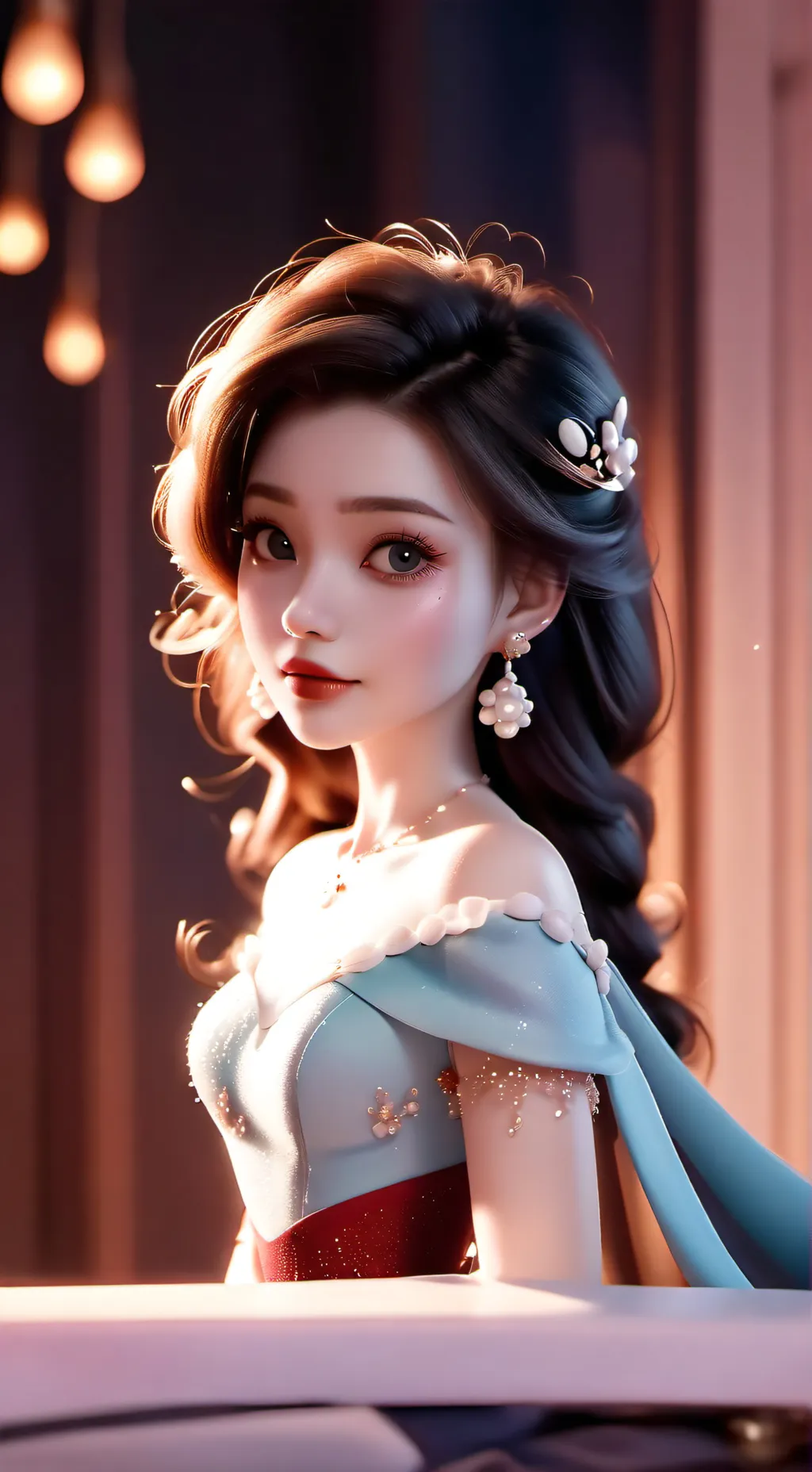 ai character: Rosy background