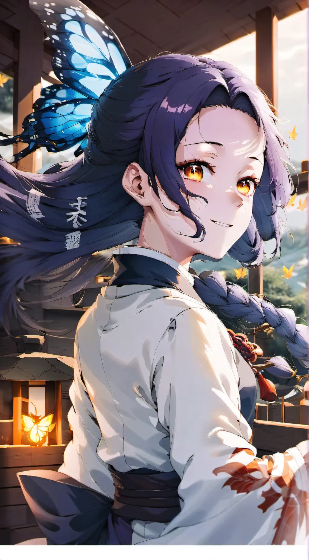 ai character: Butterfly stayer  background