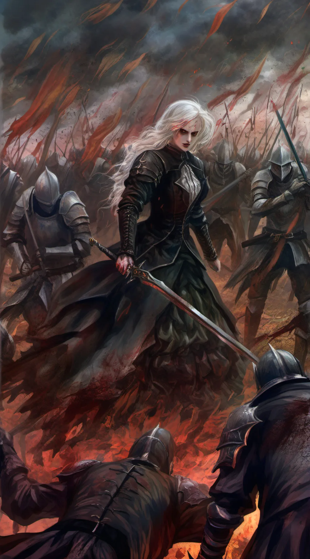 ai character: Mha sad battle background