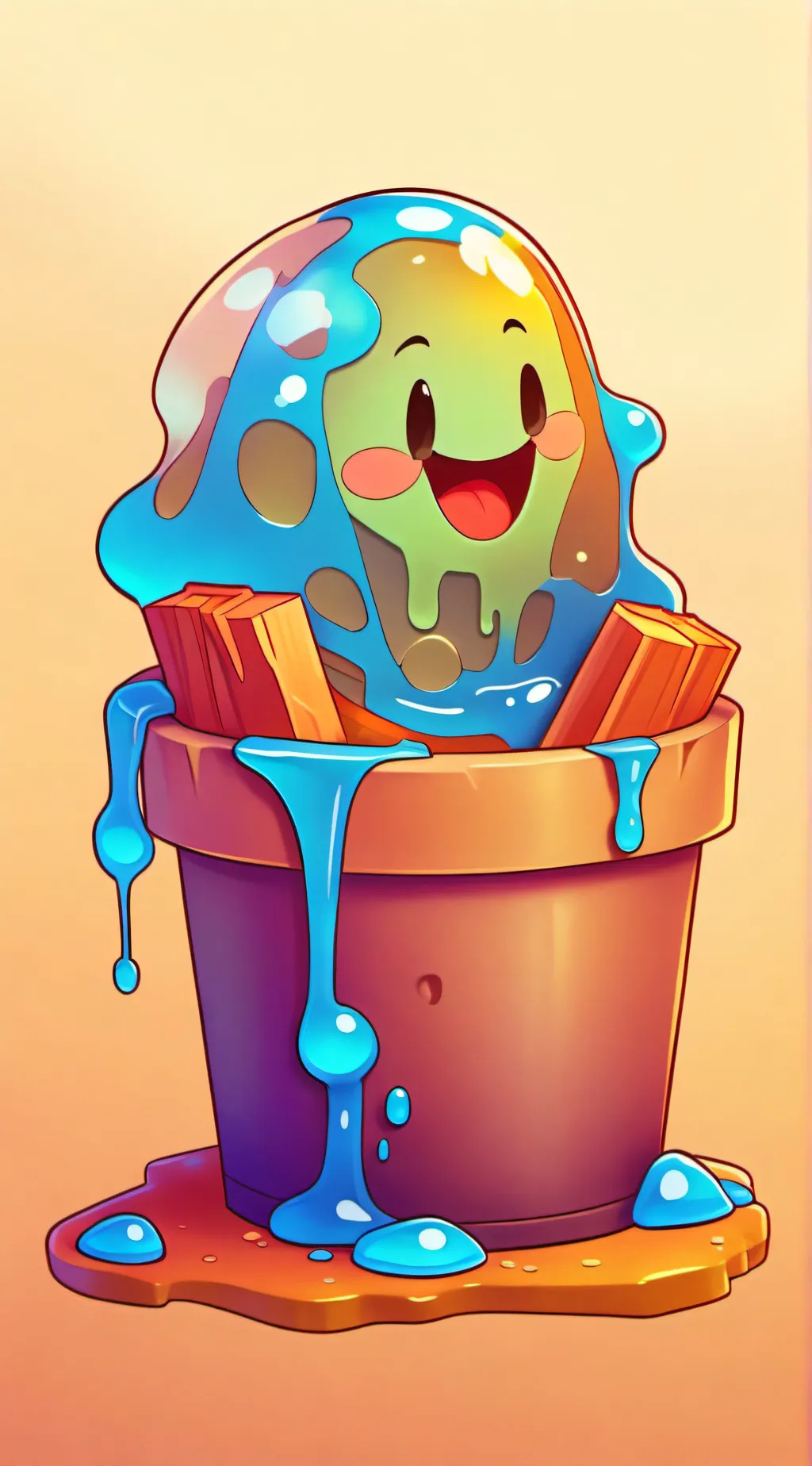 ai character: Slimy background