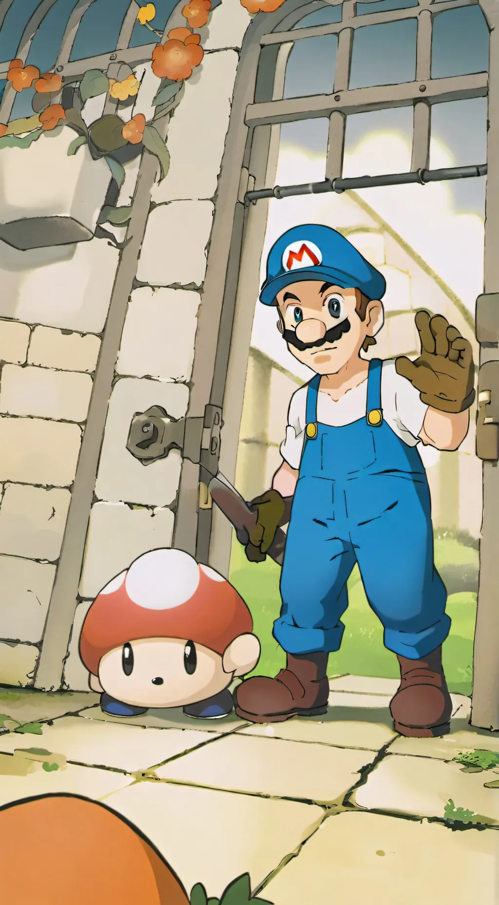 ai character: Mario background