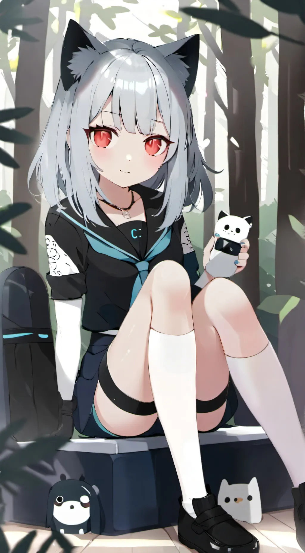 ai character: ❤mha beach❤ background