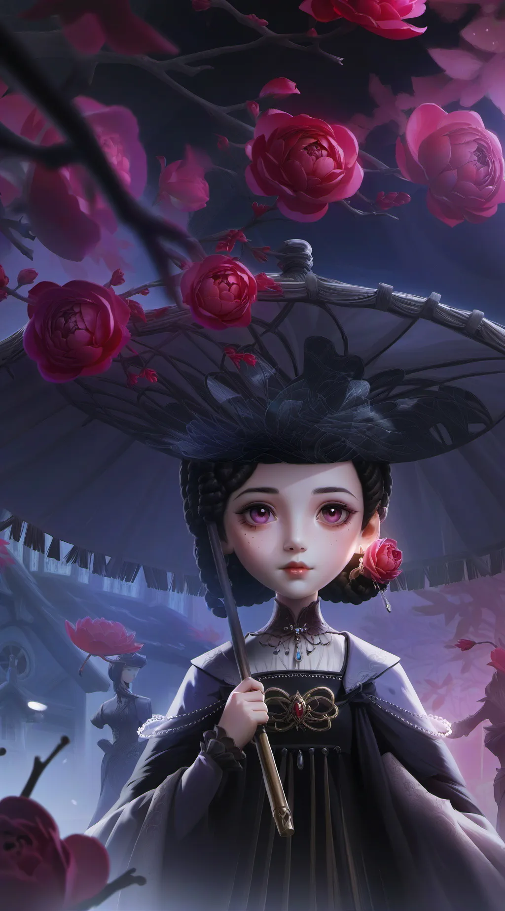 ai character: haunted princess background