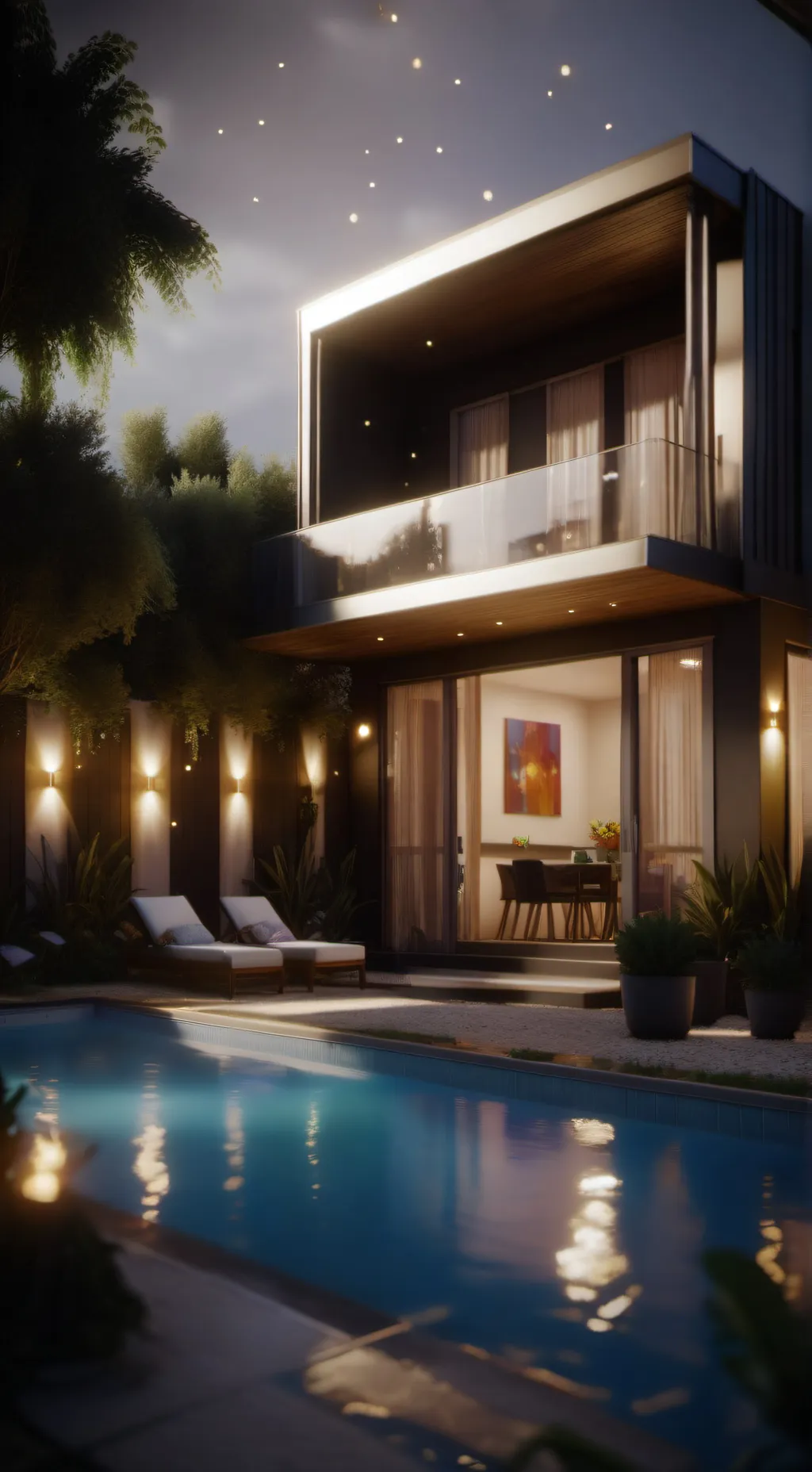 ai character: Pool party background