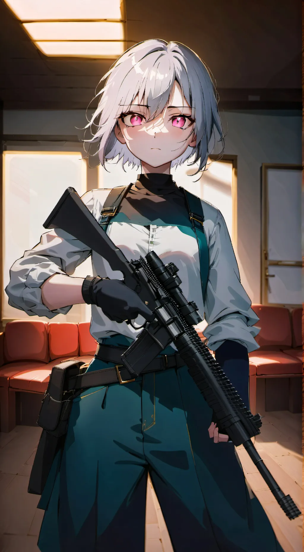 ai character: Lena (skull) background