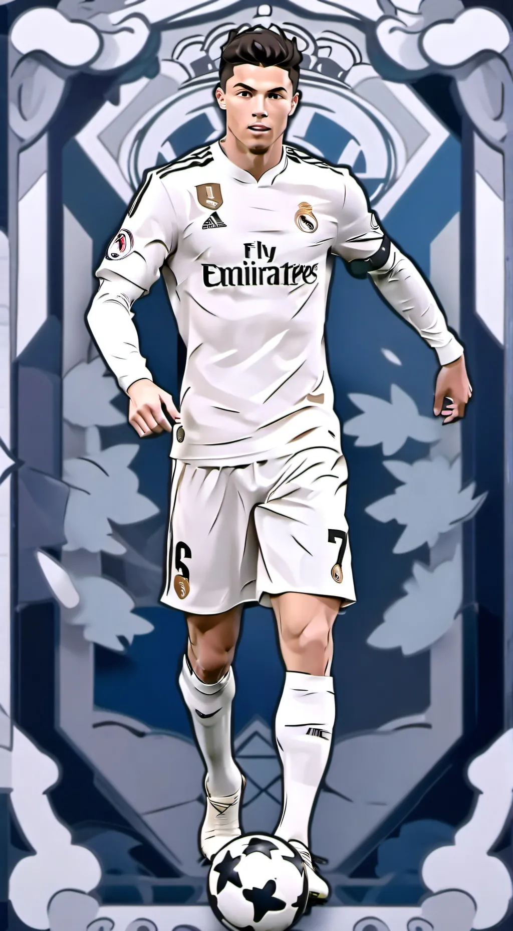 ai character: Cristiano ronaldo  background
