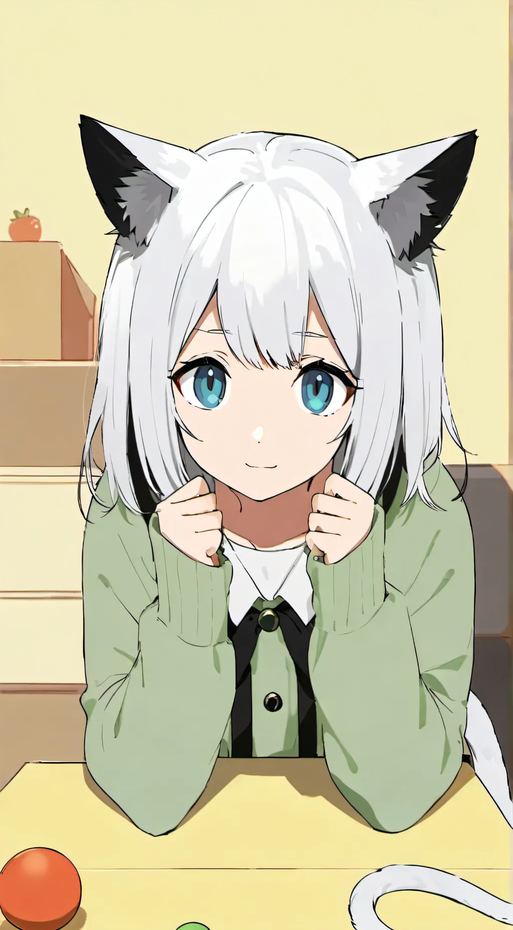 ai character: Whiskers the Cat Spirit background