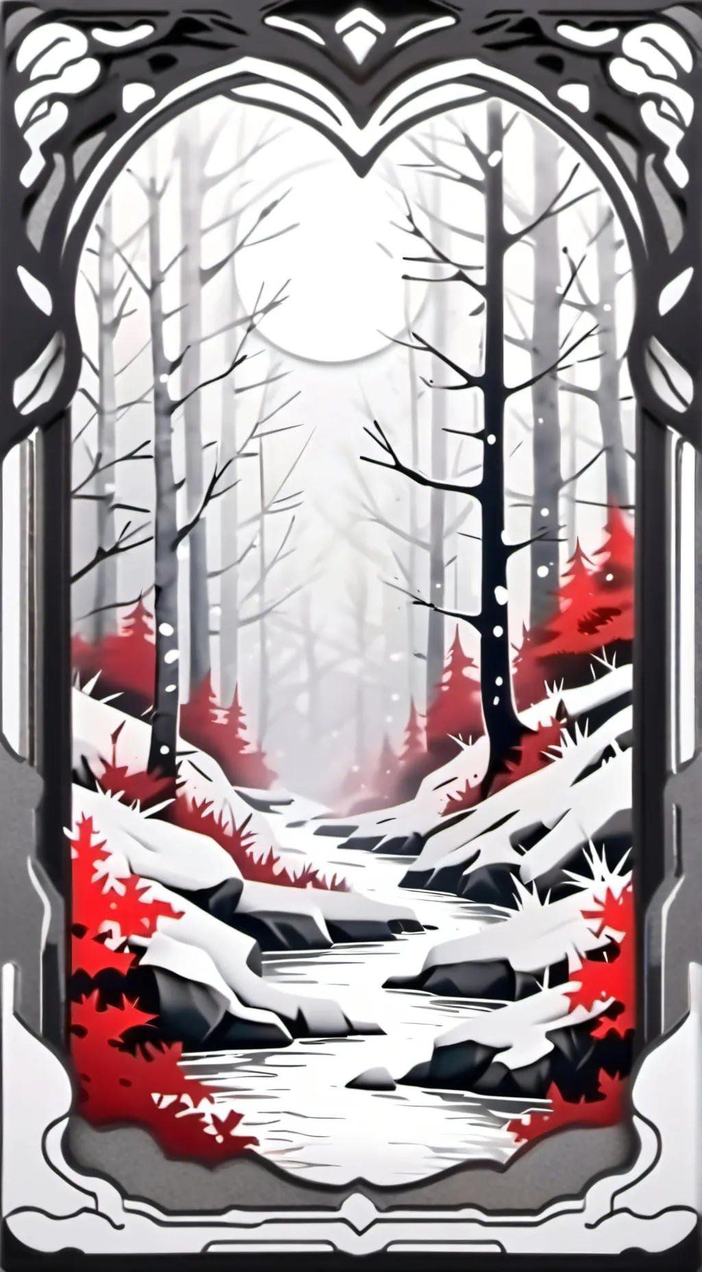 ai character: HH snow  background