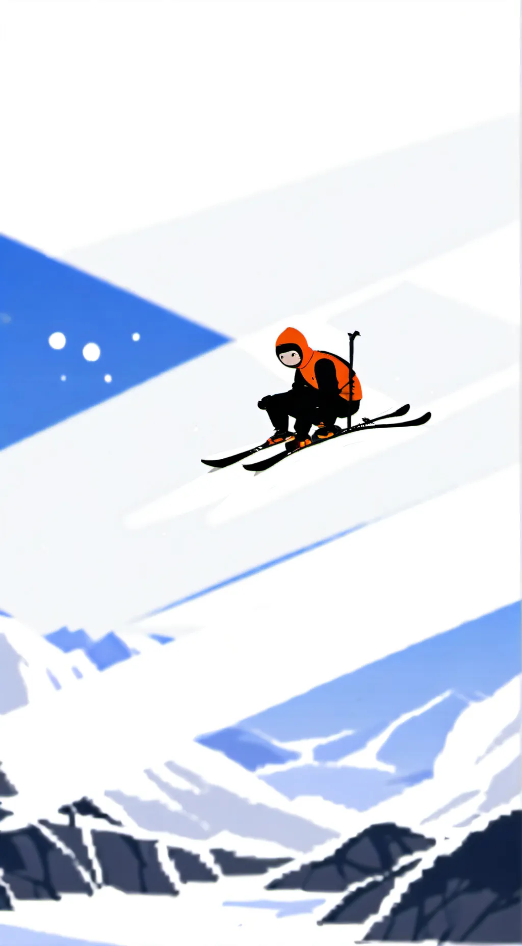 ai character: Bad snowman  background