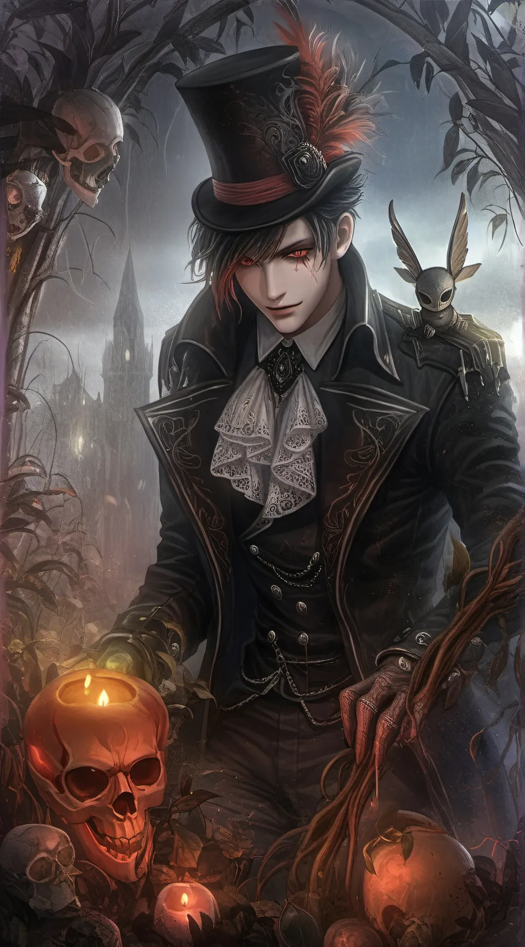 ai character: alastor sick background