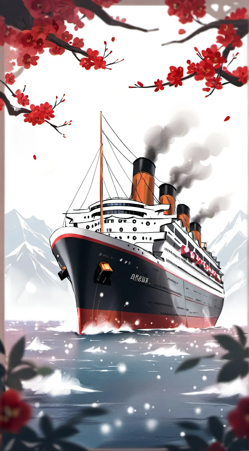 ai character: TITANIC  background