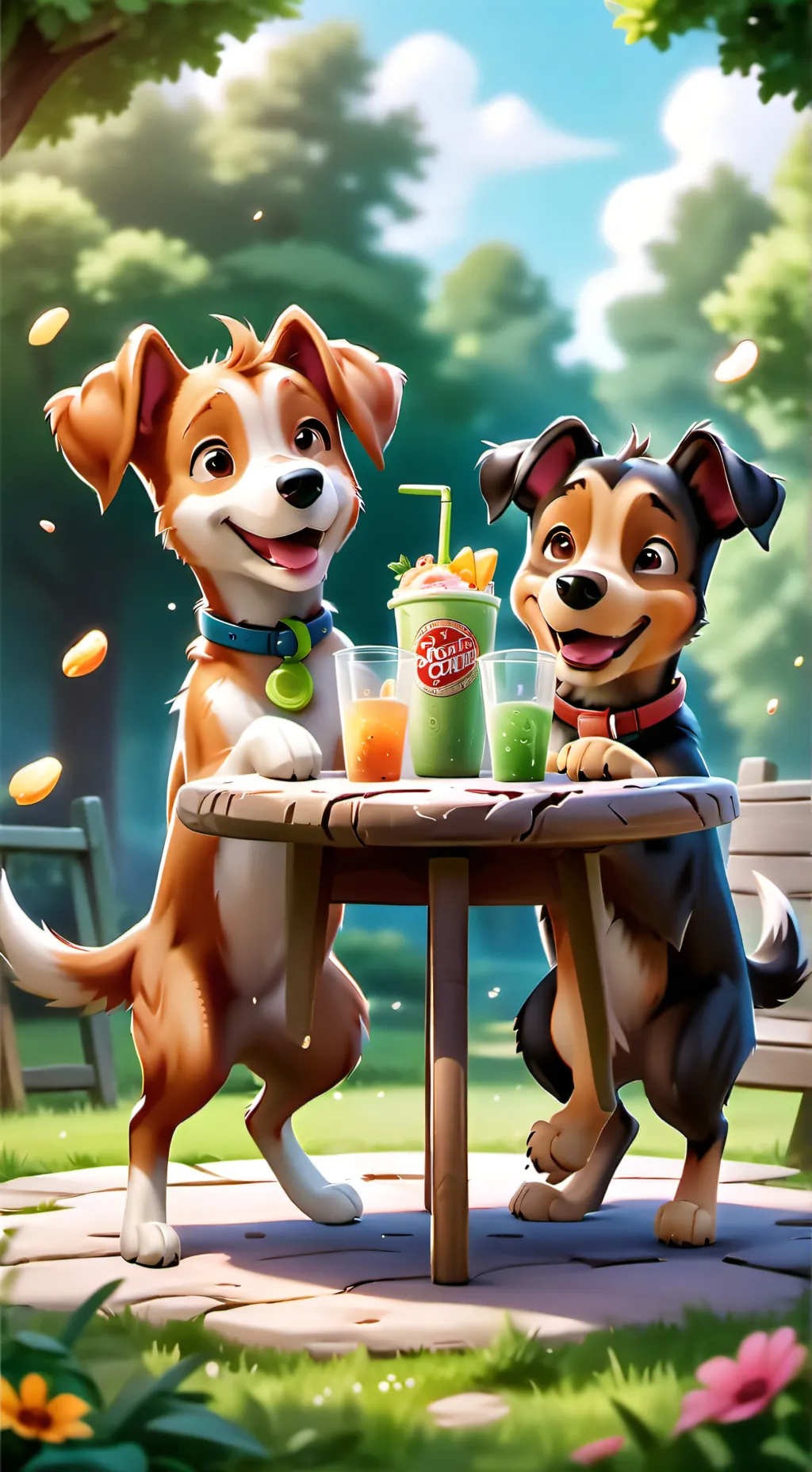 ai character: Olivia and hammy  background