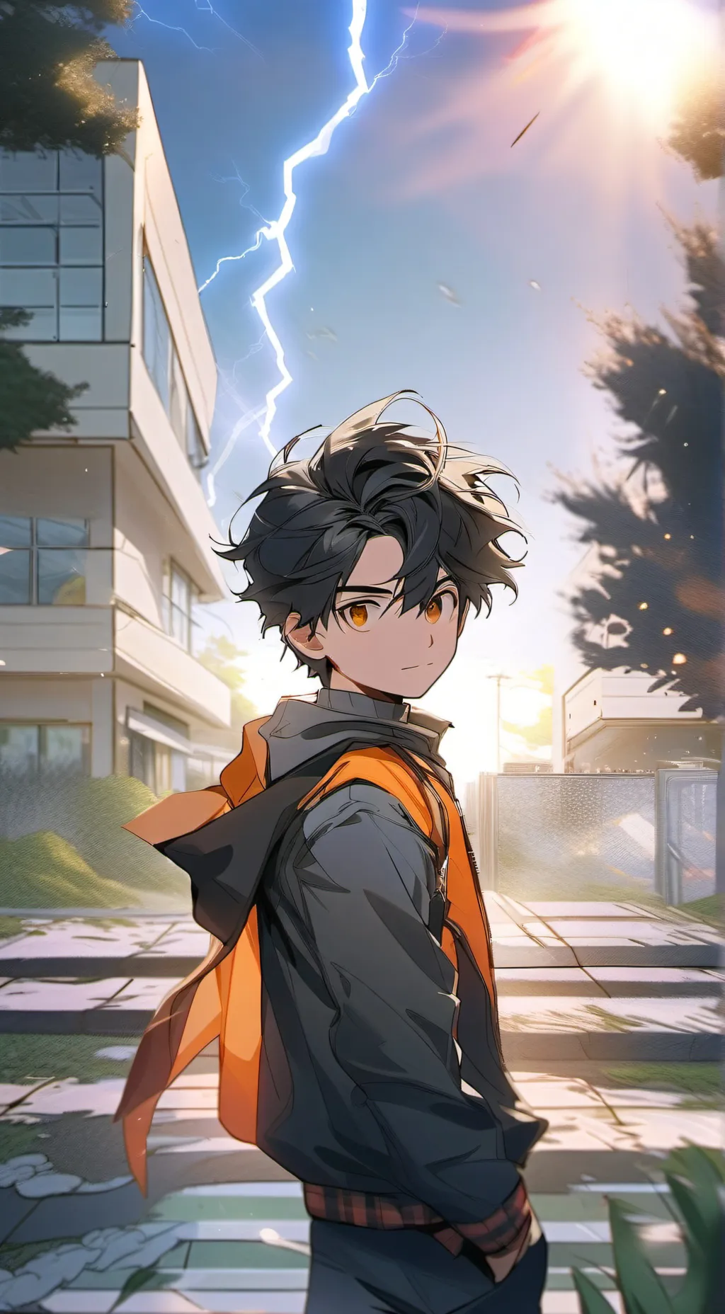 ai character: Thunder  background