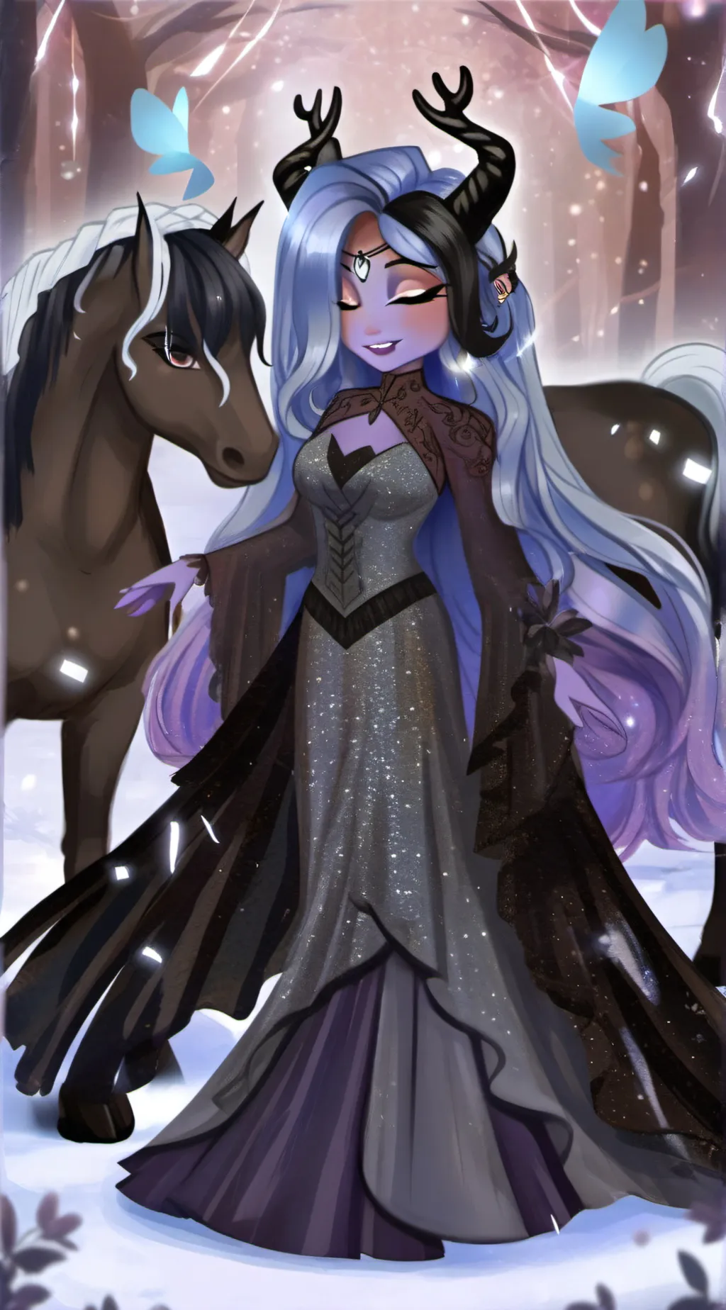 ai character: {Mysterious🕸lady} background