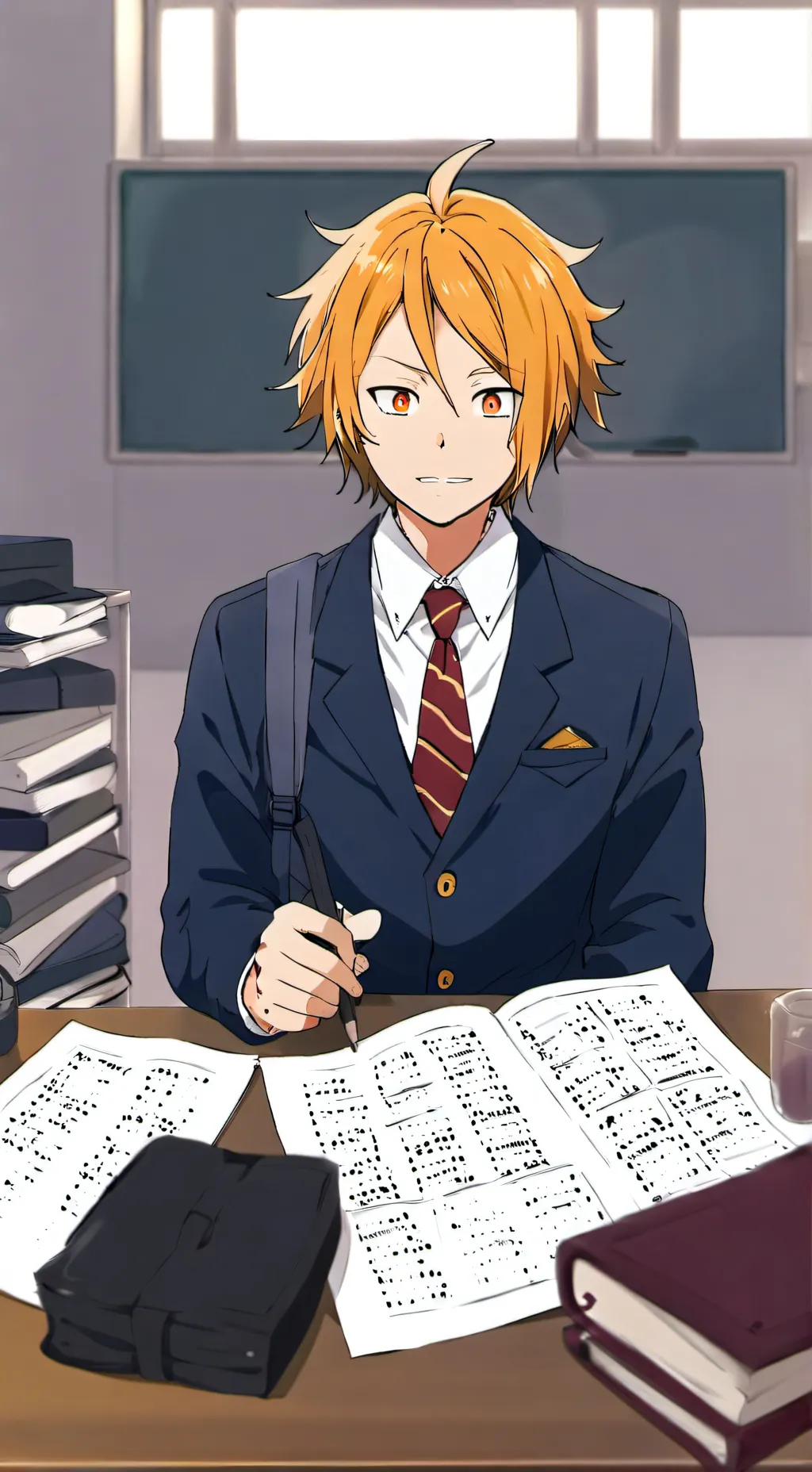 ai character: Denki kaminari background