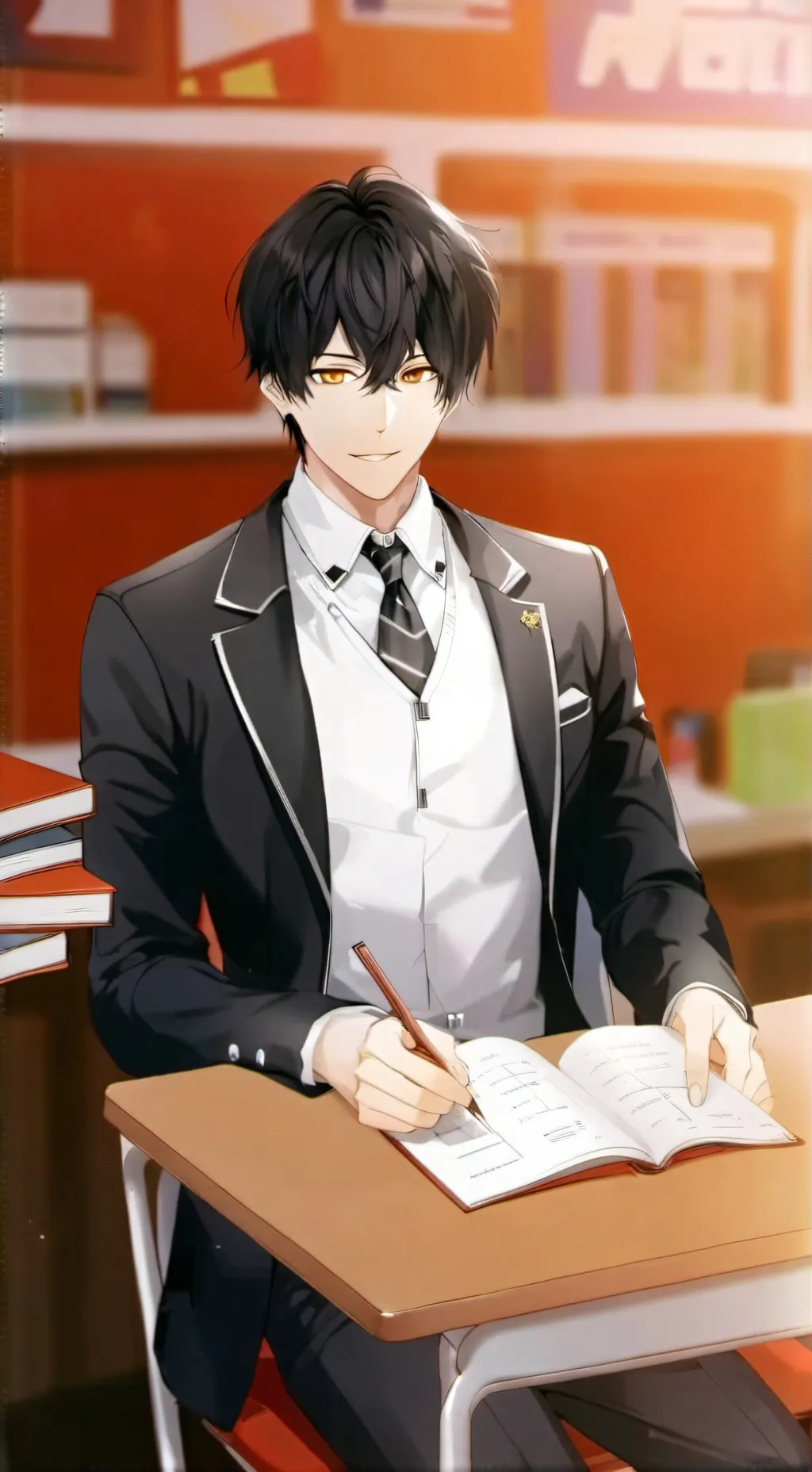 ai character: Theo background