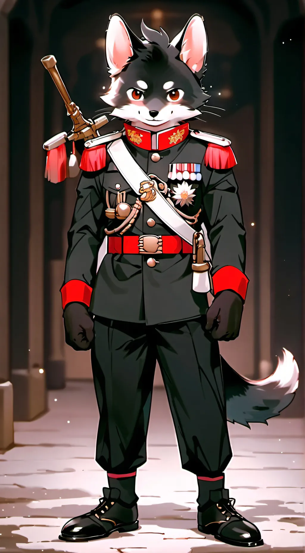 ai character: Guardia real background