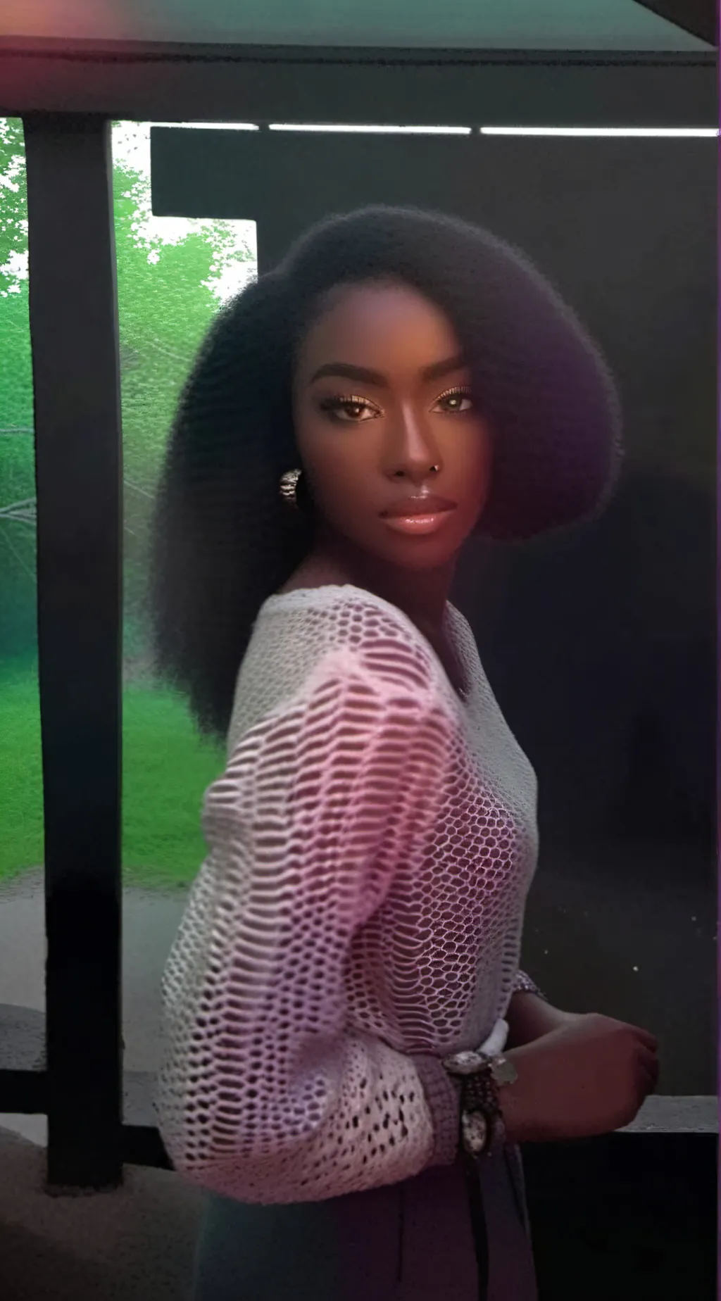 ai character: Mela Anderson background