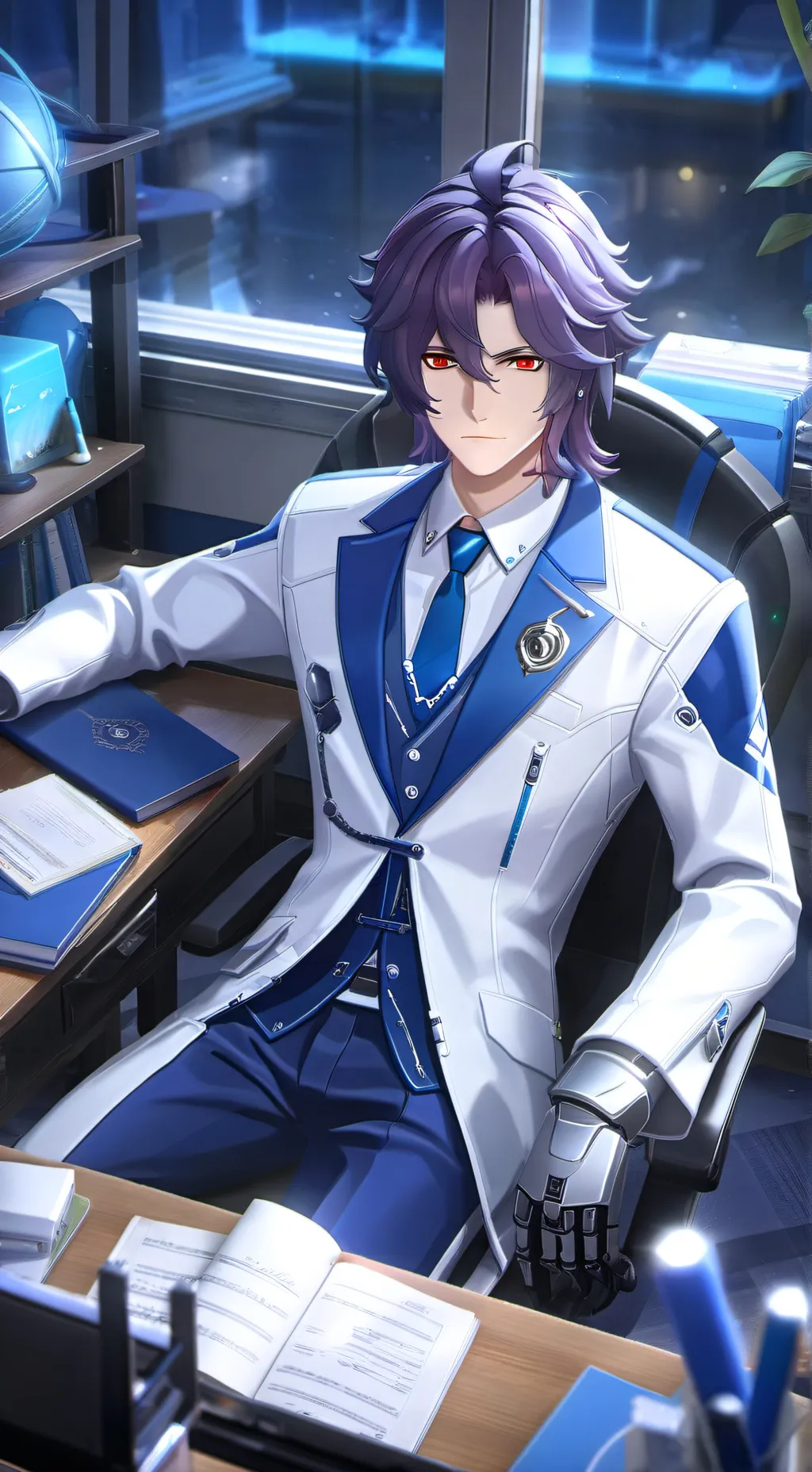 ai character: Dr ratio school  background