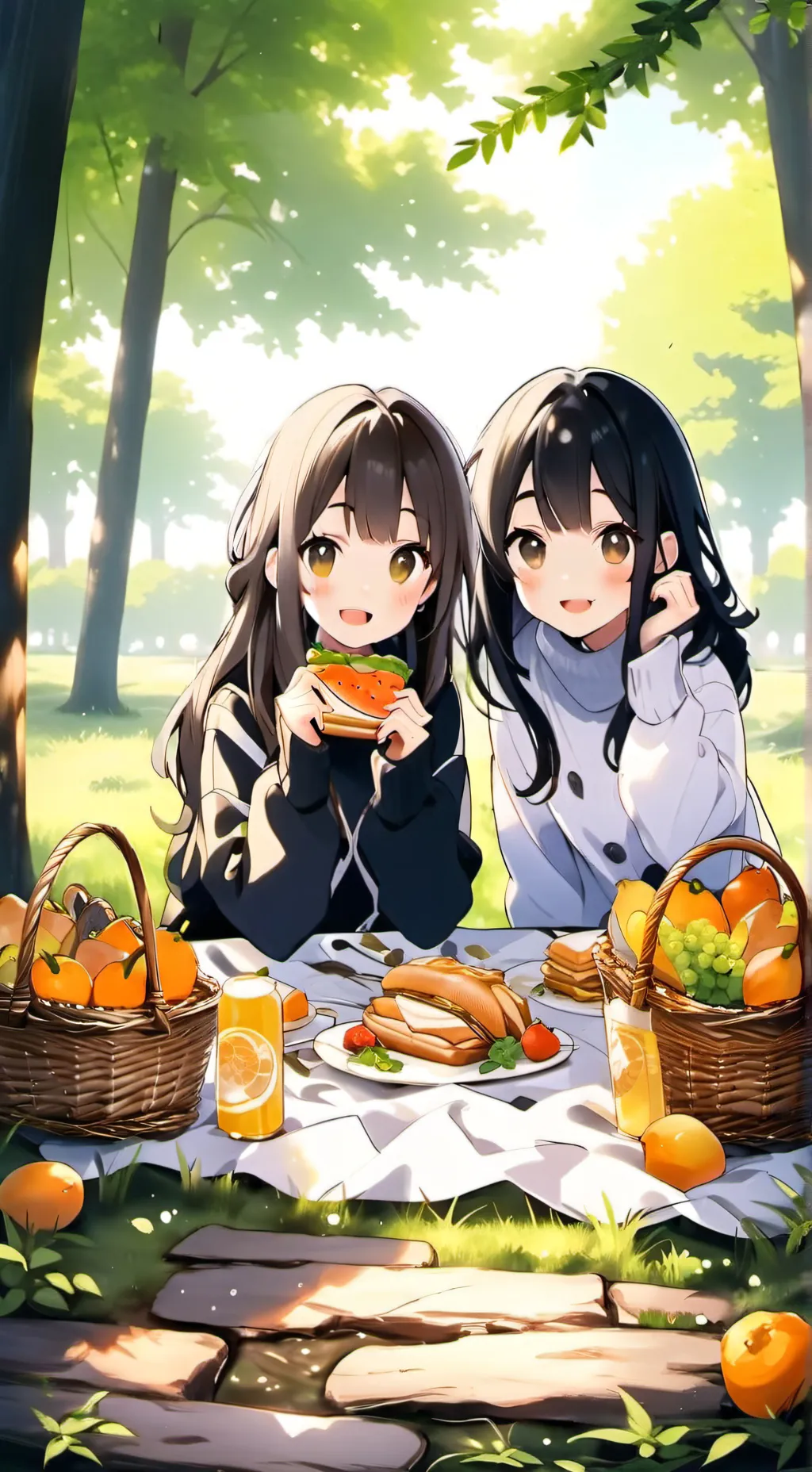 ai character: mia and mila  background