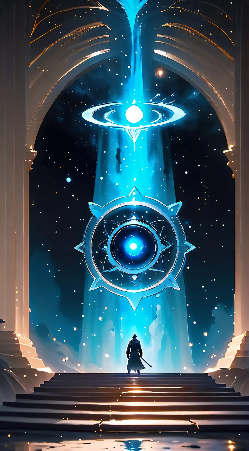 ai character: Universe teleport background