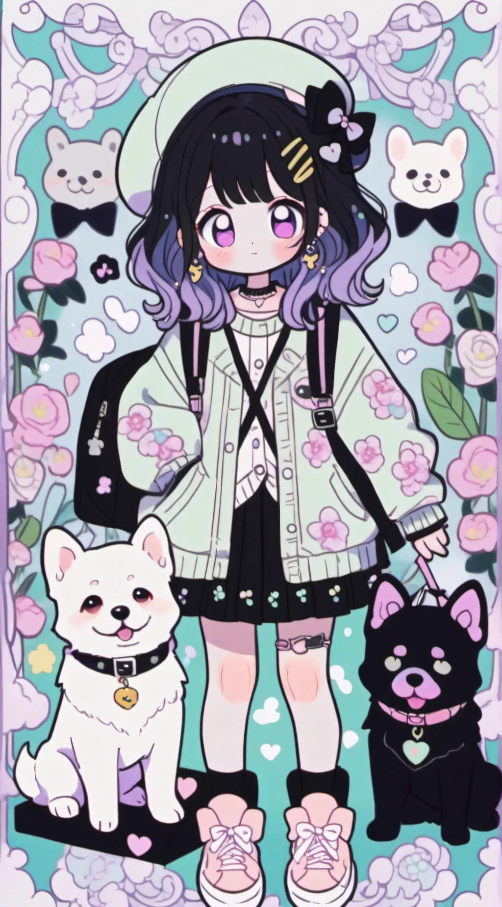 ai character: emo girl background