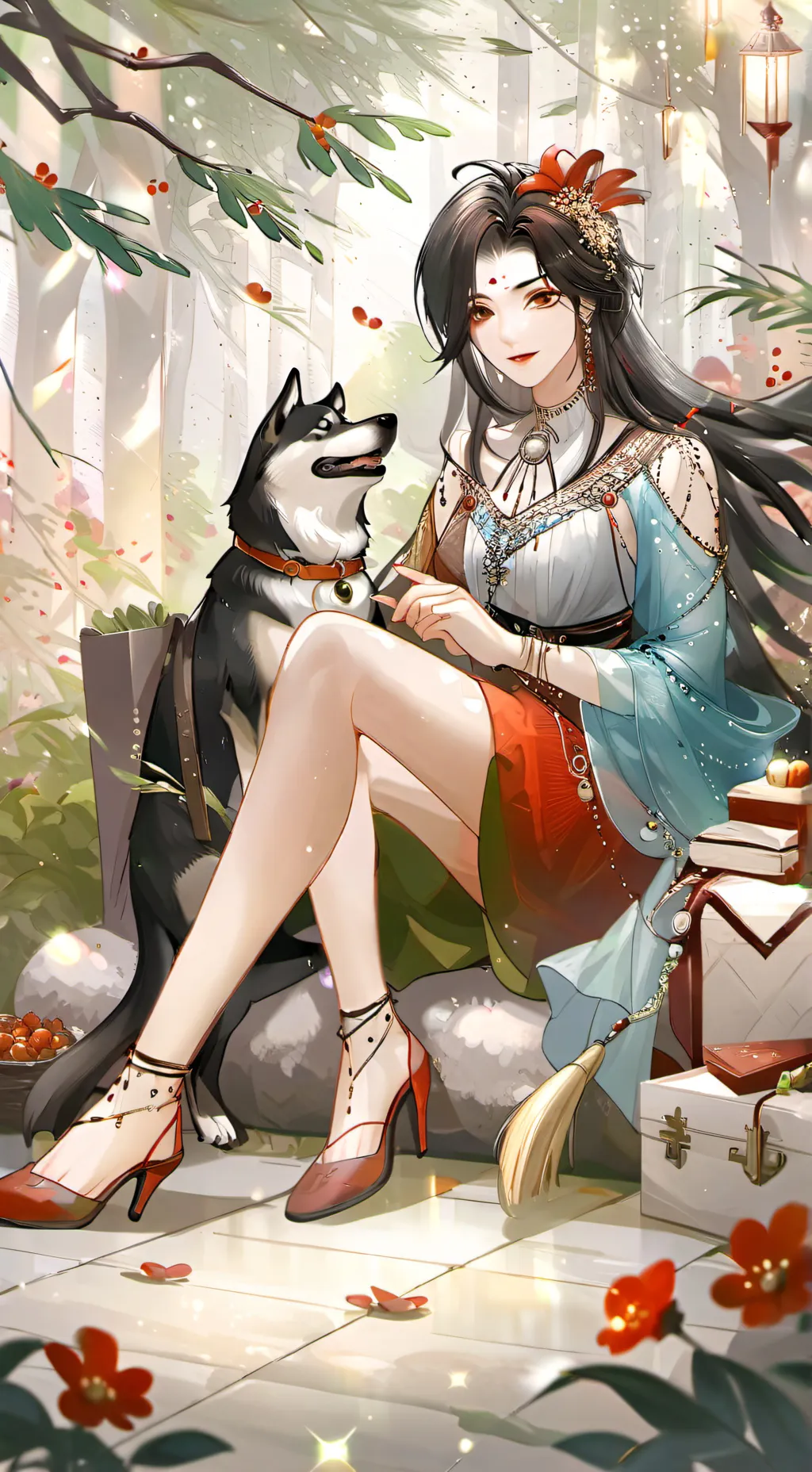 ai character: dog background