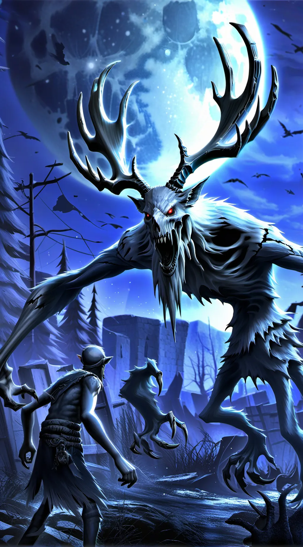 ai character: WENDIGO  background