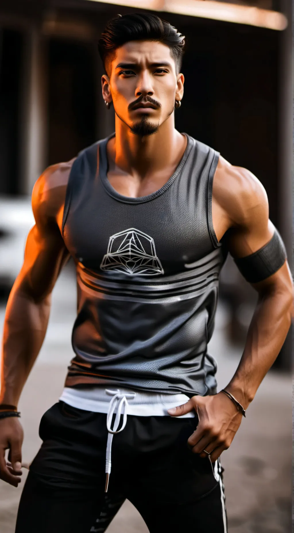 ai character: dark background