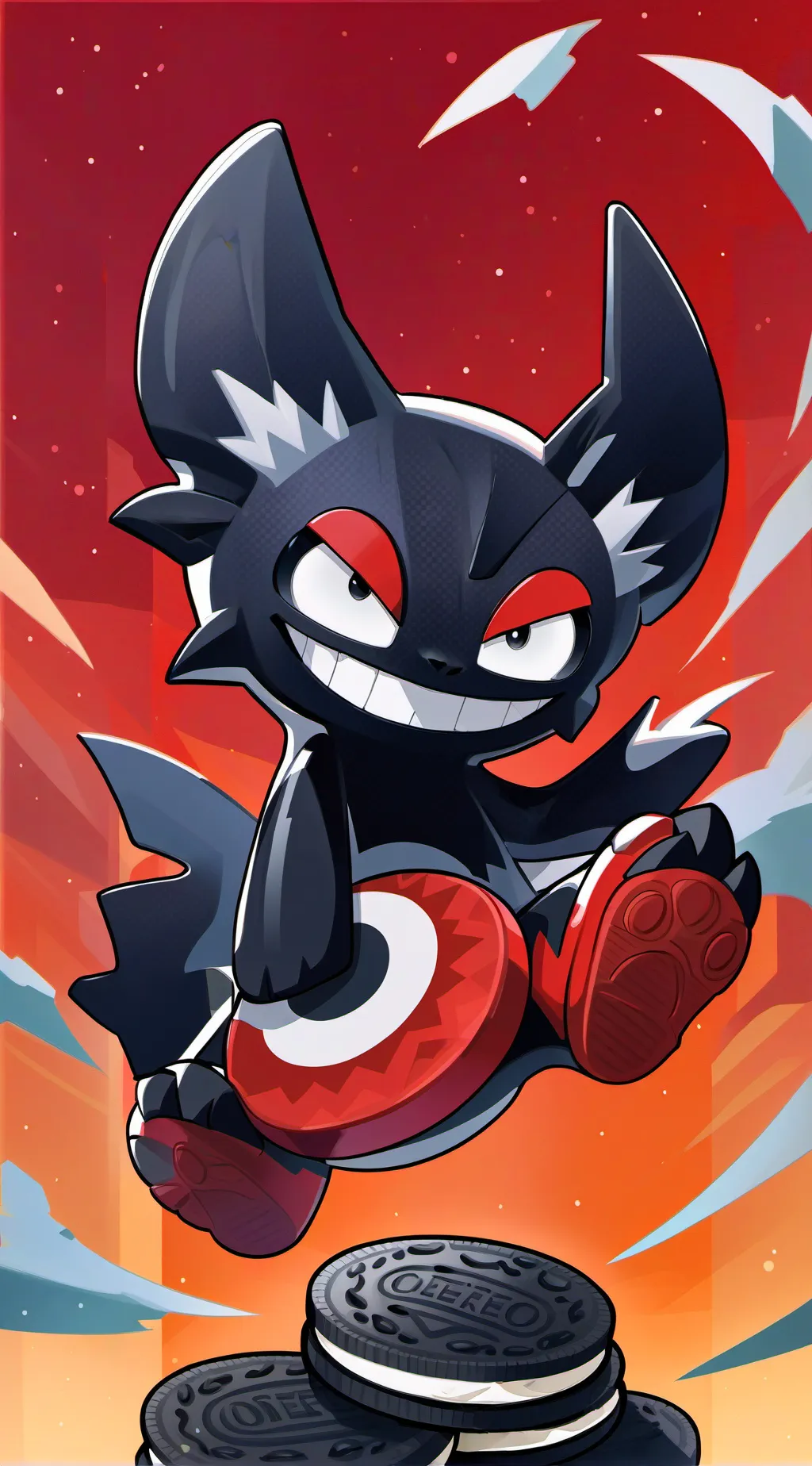 ai character: miss circle cat background