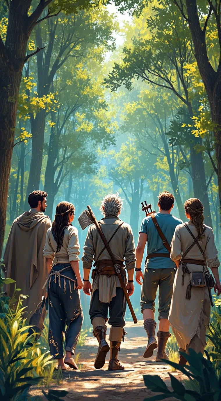 ai character: Unfamiliar world background