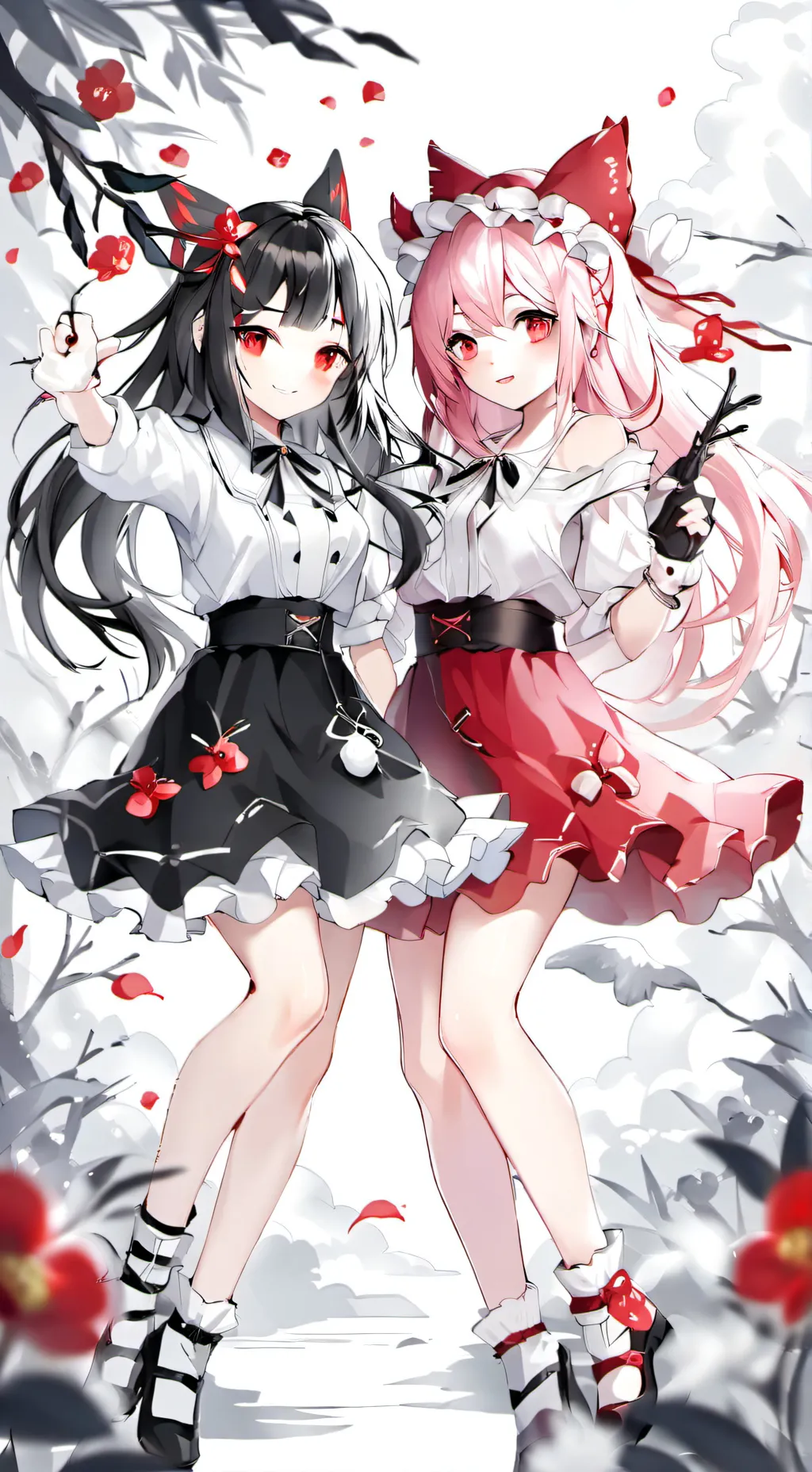 ai character: Sarah and Emily  background