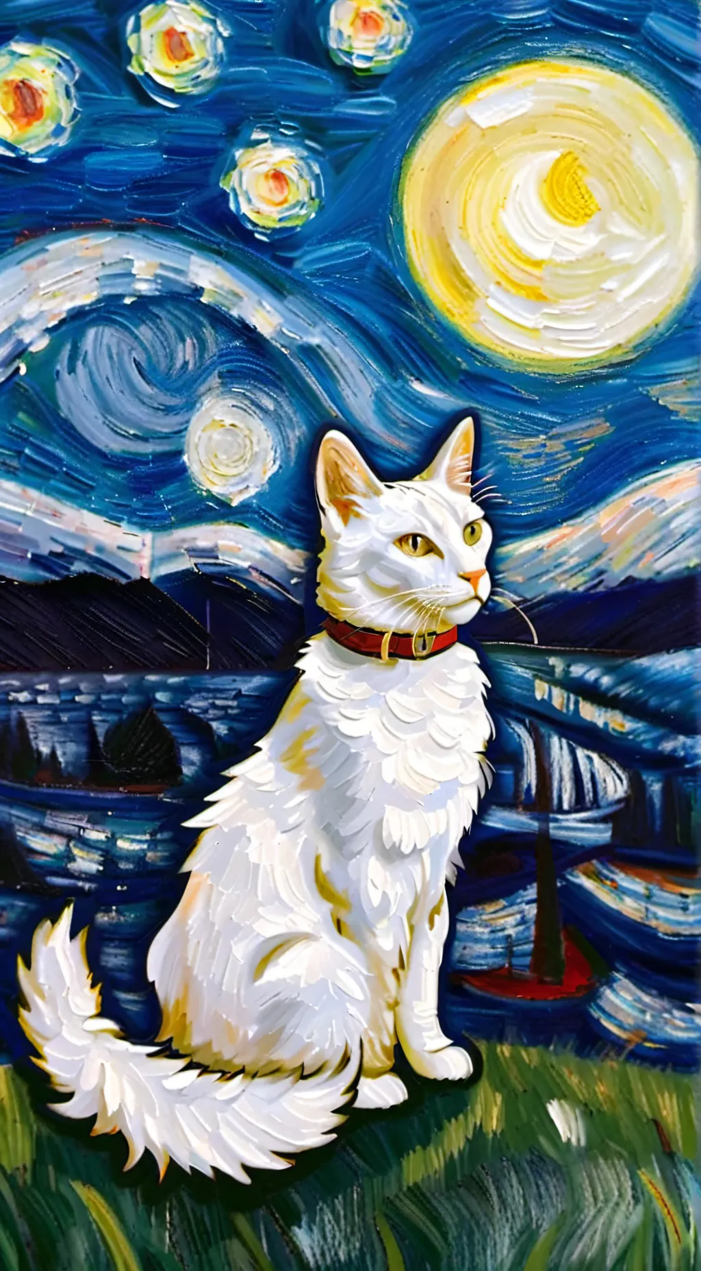 ai character: gato Davinchi background