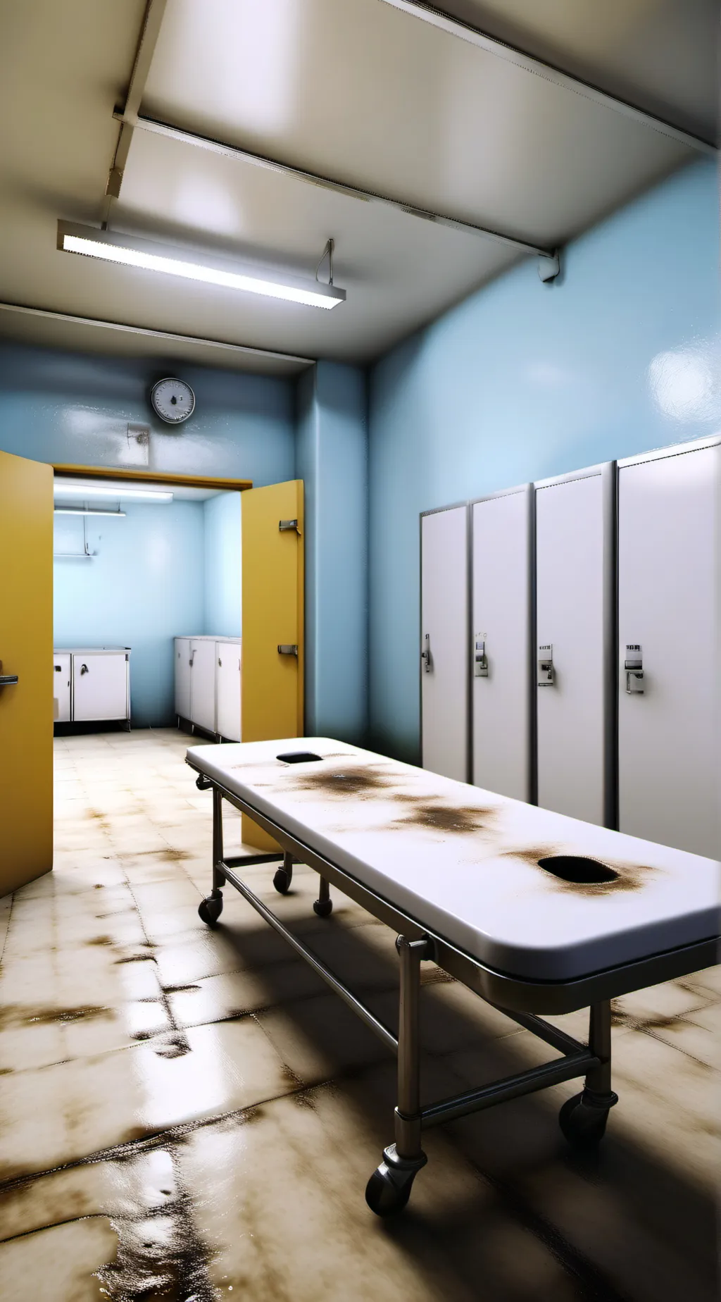 ai character: Abondoned Morgue background